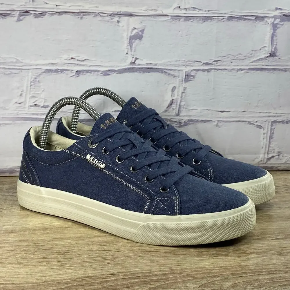 Taos Plim Soul Blue Canvas Sneakers Women's Size 9 Casual Lace Up Shoes